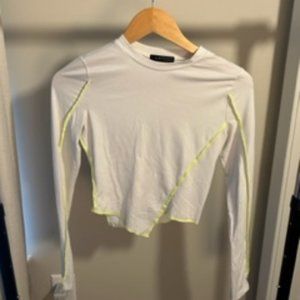 Long sleeve Crop Top w Neon accents